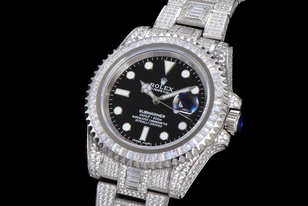 「#2137」Rolex 904 Steel Submariner Luxury Full Diamond Special Edition