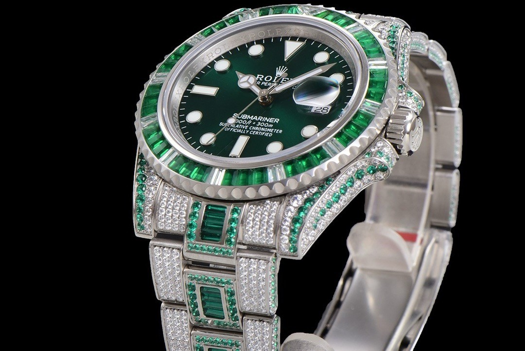 「#2140」Rolex 904 Steel Submariner Luxury Full Diamond Special Edition