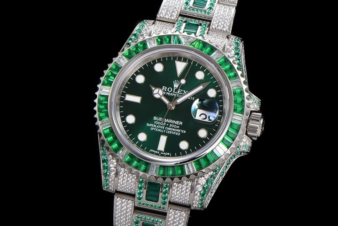「#2140」Rolex 904 Steel Submariner Luxury Full Diamond Special Edition