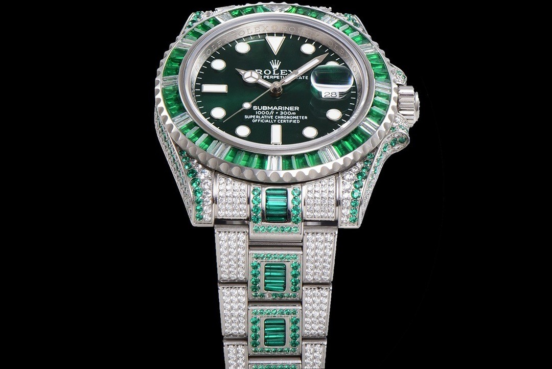 「#2140」Rolex 904 Steel Submariner Luxury Full Diamond Special Edition