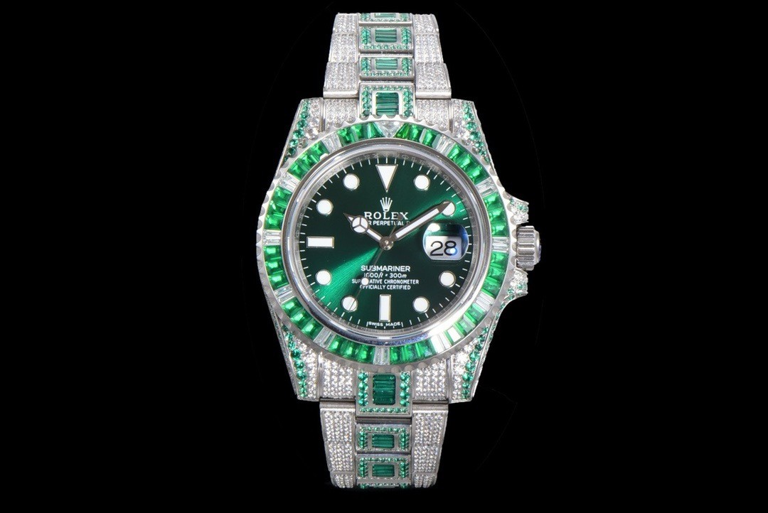 「#2140」Rolex 904 Steel Submariner Luxury Full Diamond Special Edition