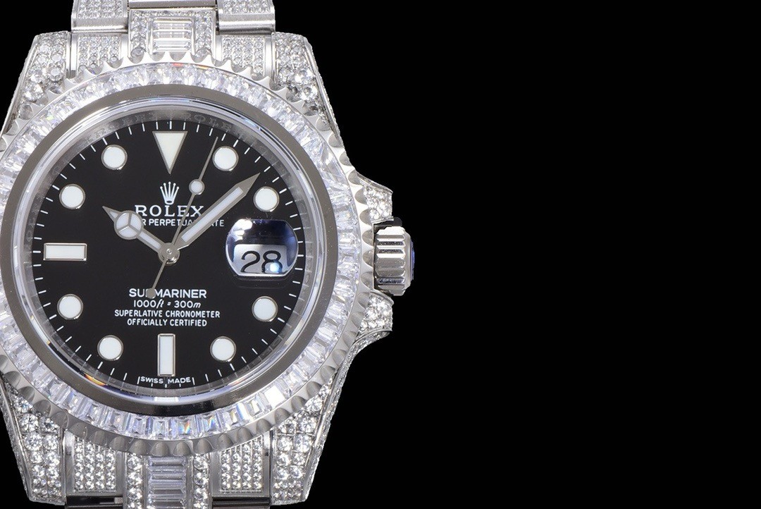 「#2137」Rolex 904 Steel Submariner Luxury Full Diamond Special Edition